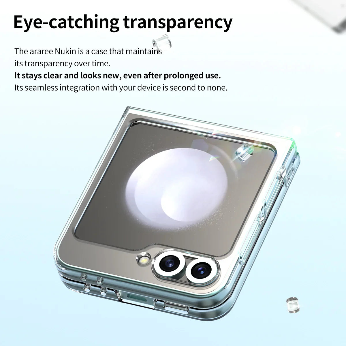 Araree Samsung Z Flip 6 Nukin Case - Clear - Tashqila Araree Samsung Z Flip 6 Nukin Case - Clear - Tashqila
